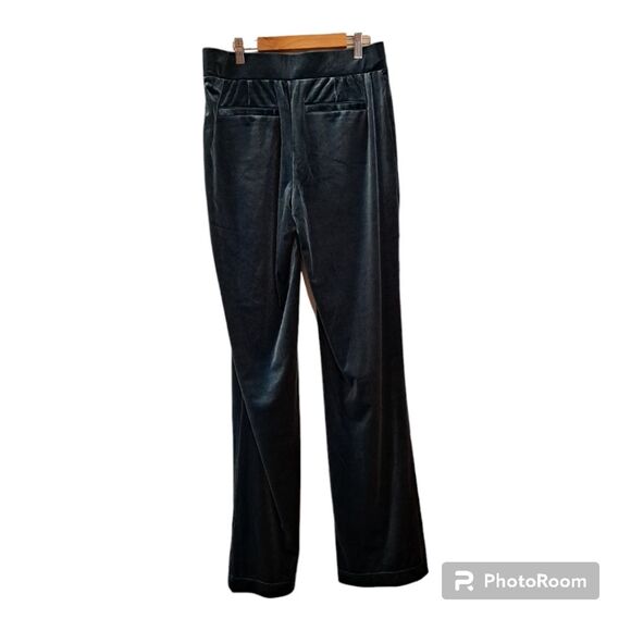 ISAAC MIZRAHI LIVE! HOLIDAY GREEN SLIM PULL ON COMFORT VELVET PANTS  - NWOT SZ S - Picture 5 of 16